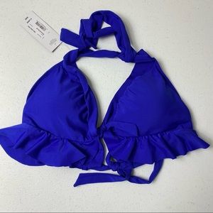 a.n.a Palace Blue Ruffle (padded) bikini Top 
Size XL